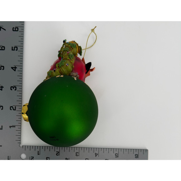 Disney Lion King Timon & Pumbaa “Jungle Bells” Green Christmas Ornament 2000 - Picture 11 of 11